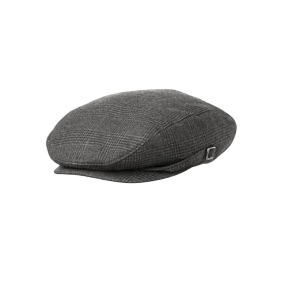 Janie and Jack Gray Plaid Flat Cap